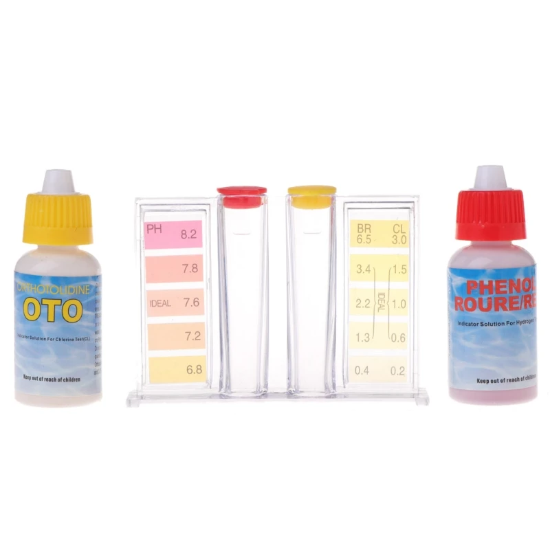 

1 Set PH Chlorine Water Quality Test Kit Swimming Pool Aquarium Accessory Tester