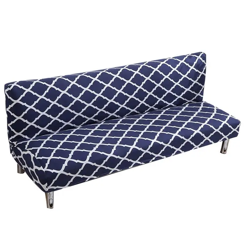 Диван крышка полное покрытие без подлокотника складной диван универсальный чехол диванную подушку - Цвет: Blue