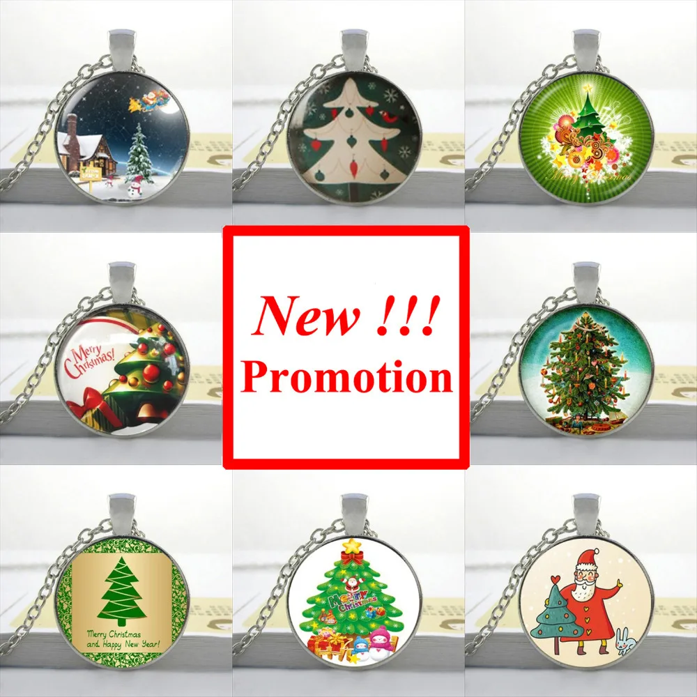 

2017 New Fashion Christmas Tree Necklace Nightmare Before Christmas Pendant Art Pendant For Necklace Sliver