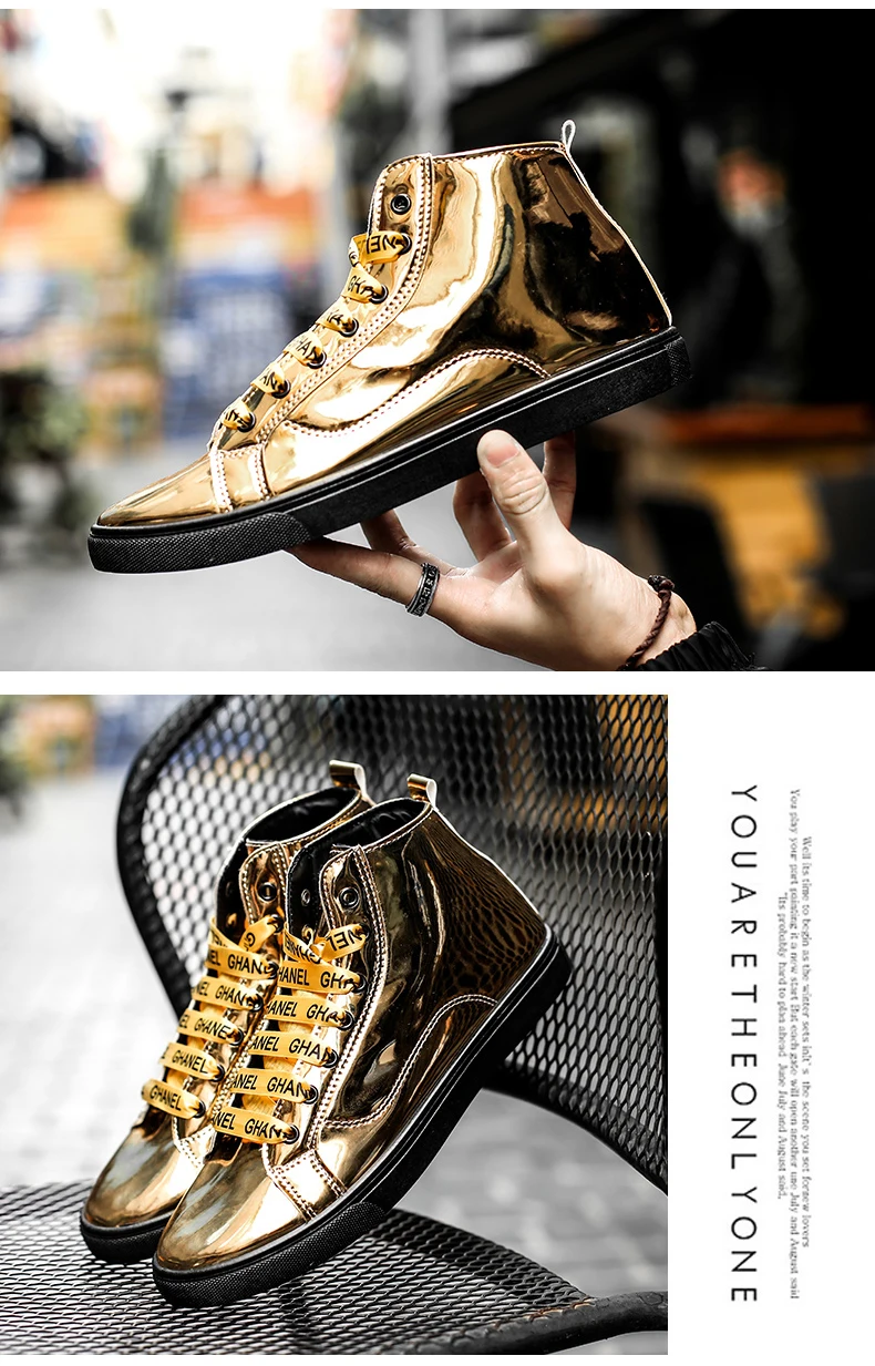 DESERT RAM Brand Boots Men Glittering Leather Shoes Street Style Canvas Bot Fashion Sneakers Waterproof Male Casual Ankle Boot (7)