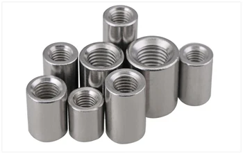 

2pcs M8 304 stainless steel lengthen thickening round connector nut cylindrical screws joint nuts 20-40mm length