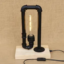 Старинная водопроводная труба стимпанк настольные лампы с выключателем e27/e26 led AC 110 V/220 V настольная лампа для постели офиса кафе