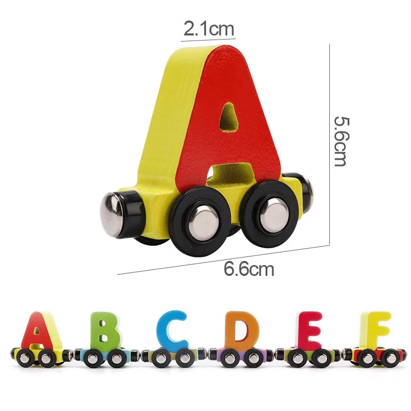 Развивающие игрушки для детей детские головоломки поезд игрушки буквы/Цифровой алфавит деревянный красочный поезд игрушки персонализированные Oyuncak