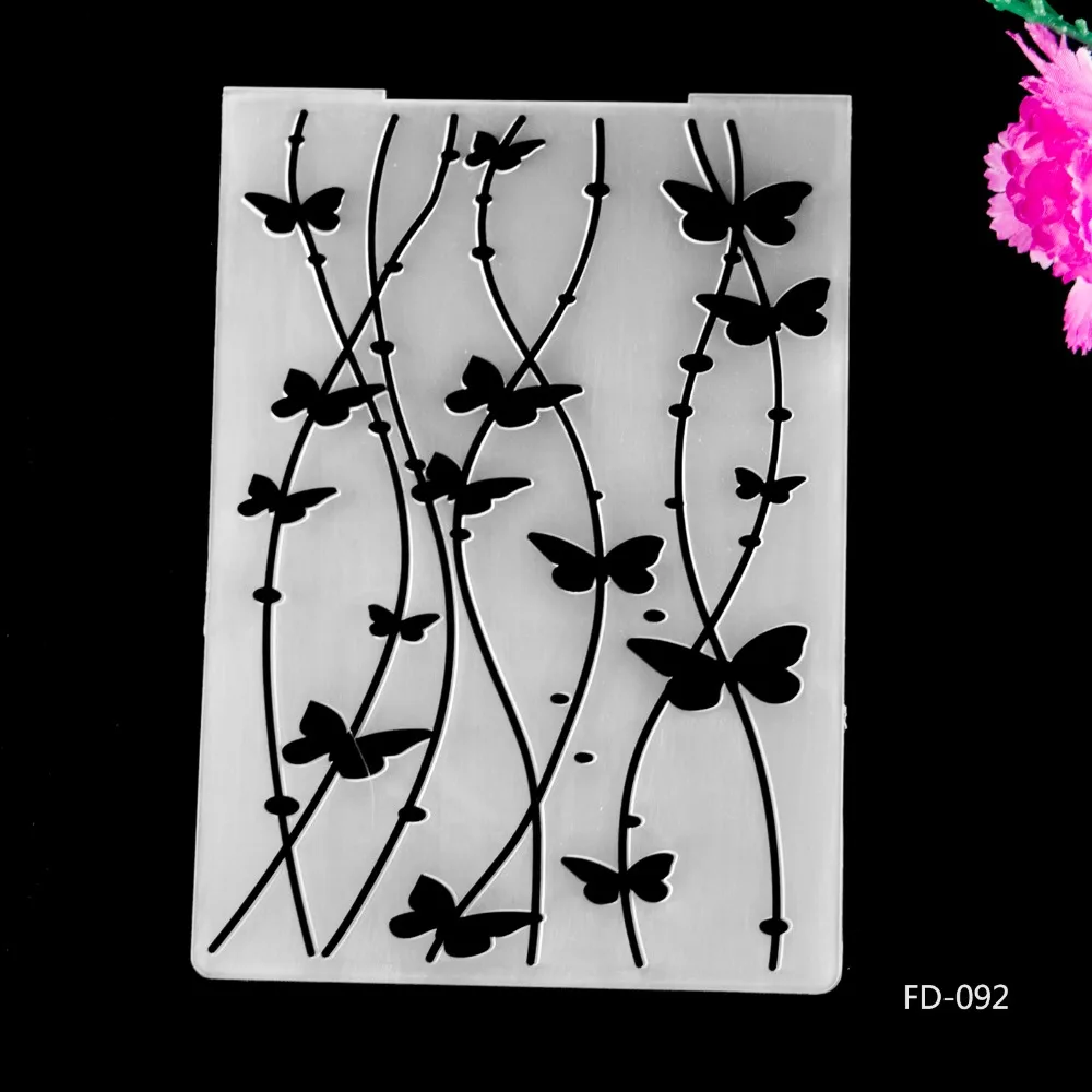 

2017 New Arrival Scrapbook Butterfly lines Design DIY Paper Cutting Dies Scrapbooking Plastic Embossing Folder fd087