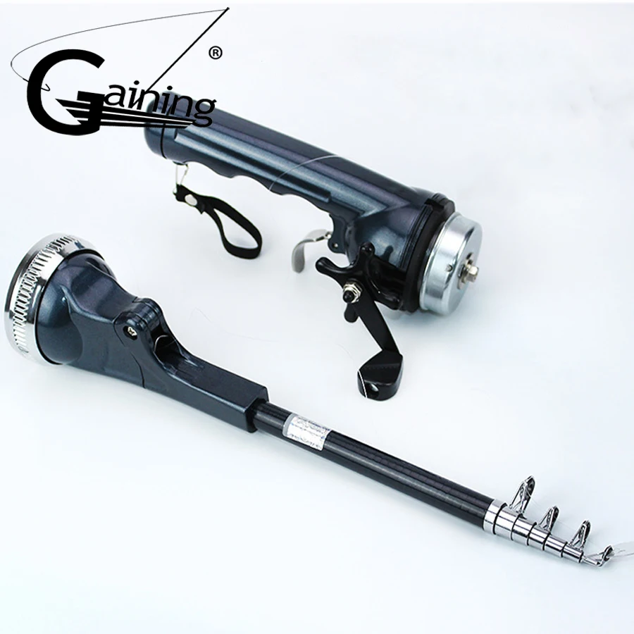 134cm Telescopic Mini Fishing Rod Folding Pole Combo Epoxy Resin Reel Lure Fishing Spinning Rod for Fishing CDN