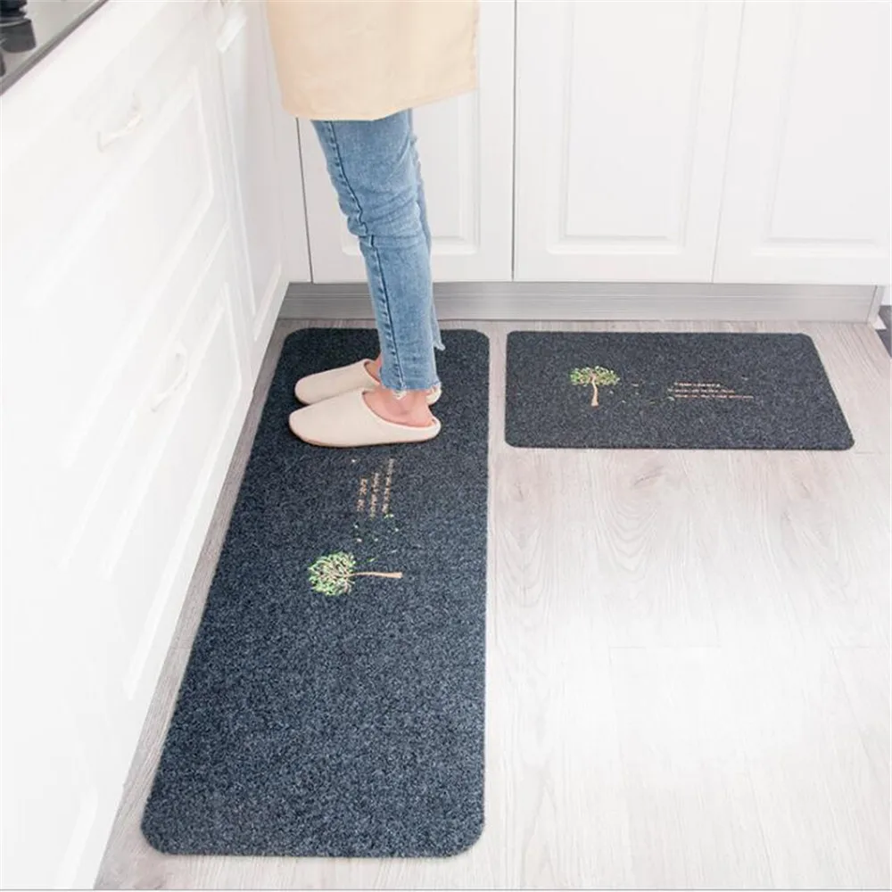 

WINLIFE Carpets 2PCS TPR Strong Anti-slip Kitchen Rug Water Absorption and Oil Proof Area Rug Kitchen Rugs Mat