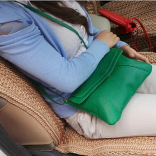 حار المرأة المغلف حقيبة بو الجلود حقيبة ساع يد Crossbody أكياس Bolsas الأخضر