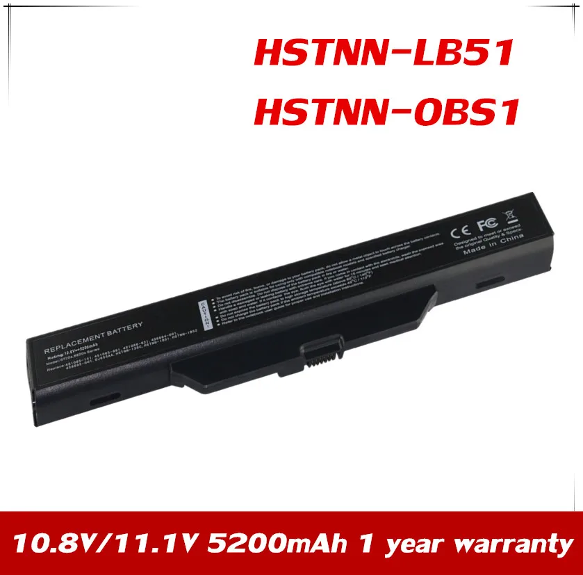

JPYUASA 10.8V HSTNN-LB51 HSTNN-OBS1 Battery For HP Compaq 510 511 610 615 550 6720s/CT 6730s/CT 6735s 6820s 6830s 451086-122