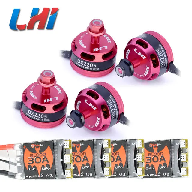 4x DX2205 2300kv + 30A Blheli_S 4S ESC