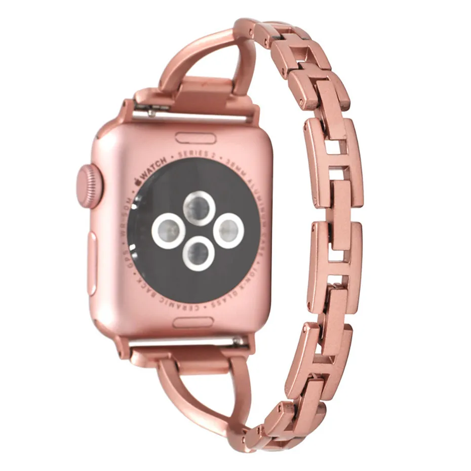 38 мм 42 X форма из нержавеющей стали для Apple Watch ремешок мужчин и женщин Браслет