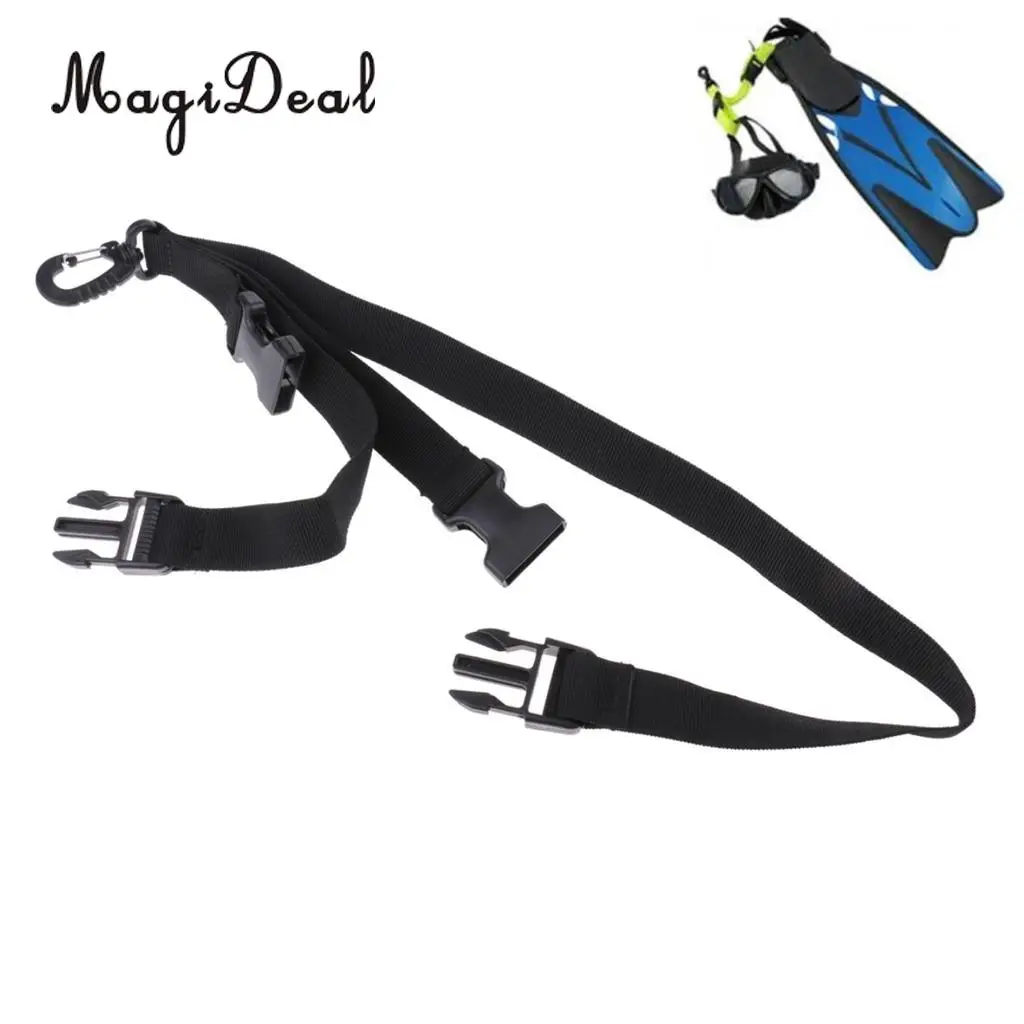 MagiDeal Deluxe Nylon Dual Loop Webbing Fin Mask Keeper Strap Holder Lanyard for Scuba Diving Gear Equipment Accessories