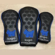 2018 Custom Design Golf Woods & Hybrid & Blade Putter Headcover High Quality  Pu Leather Golf Head Cover 3 PCS/SET free shipping