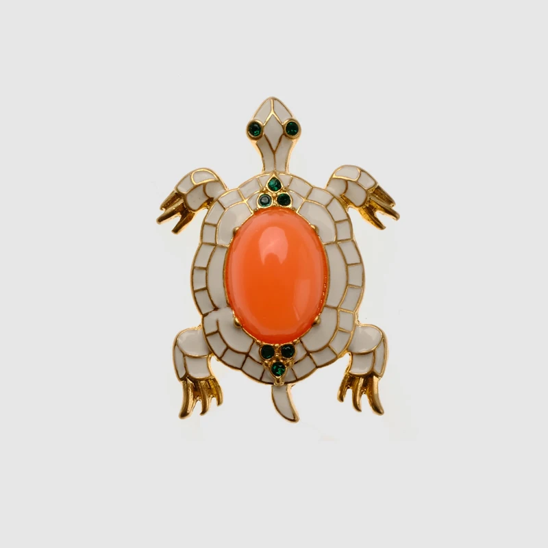 

Amorita boutique orange sea turtle Brooches