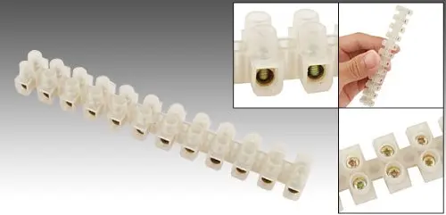 

Promotion! 400V 20A Double Row 12 Postions Screw Terminal Barrier Block