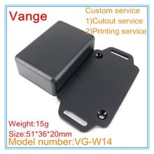 10 шт./лот прессформы экструзии diy ABS пластиковый материал проект коробка корпус 51*36*20 мм для контрольного оборудования