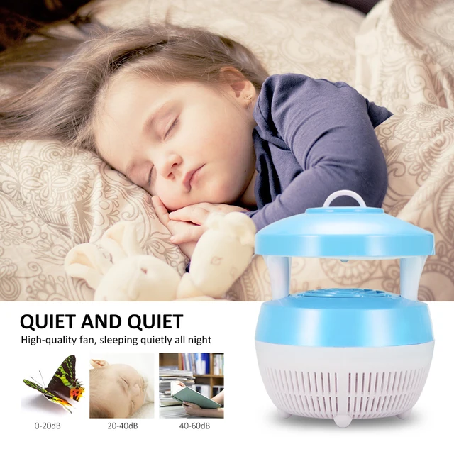 220V USB Charge mosquito killer lamp Smart Optically Controlled Safety Insect Killing Lamp For Living Room Bedroom Kitchen