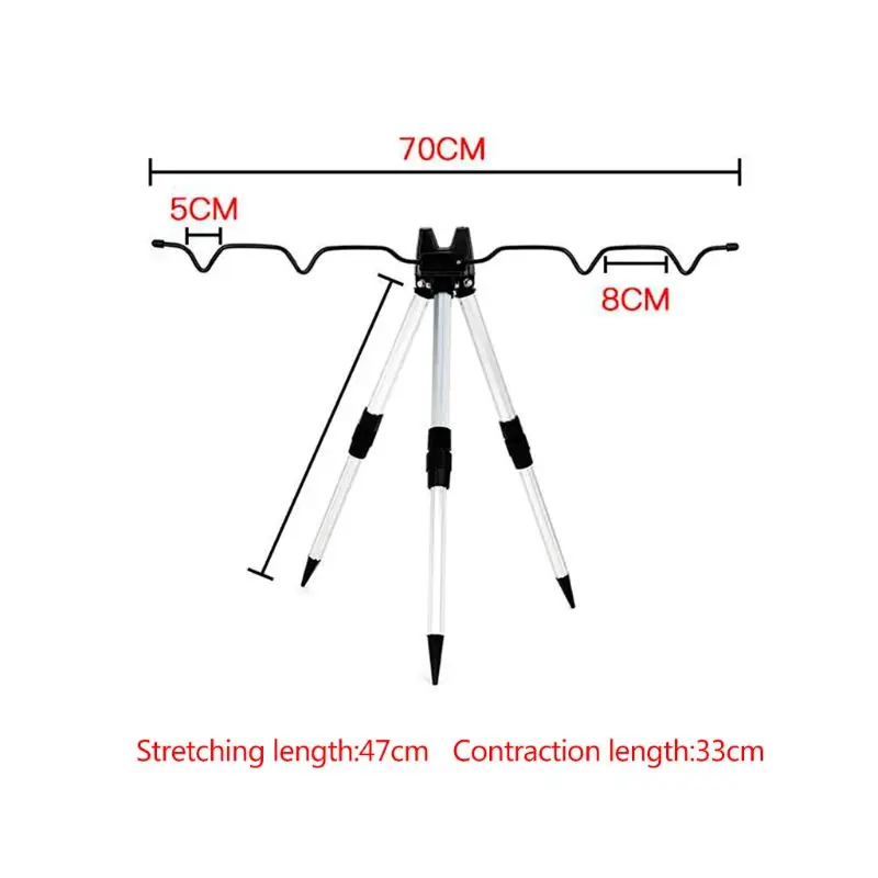 Держатель Удочки треугольник Поддержка полюса крепление Телескопический 2 секции стрейч портативный Морская рыбалка на открытом воздухе штатив снасти
