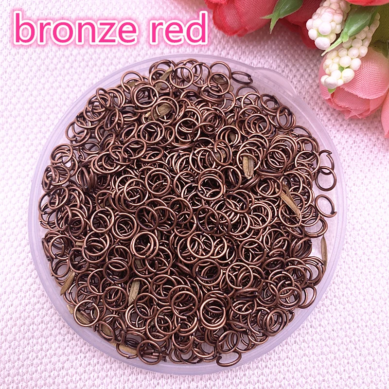 

New 4/6/8mm Metal Open Go Rings Split Rings Connectors for Jewelry Making Findings Bronze Red Colour
