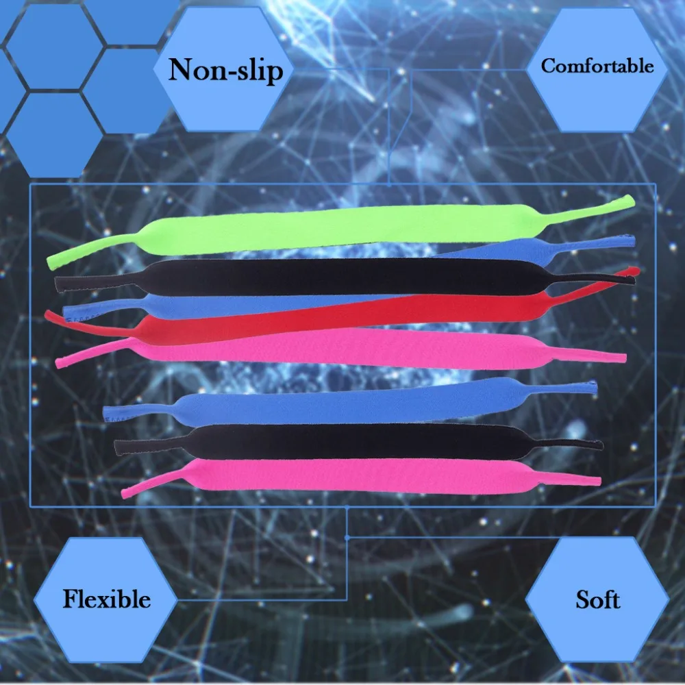 2 X Очки неопрен Нескользящие Средства ухода за кожей Шеи Ремешок фиксатор шнура/Сеть/ремешок String Для Солнцезащитные очки для женщин глаз Очки