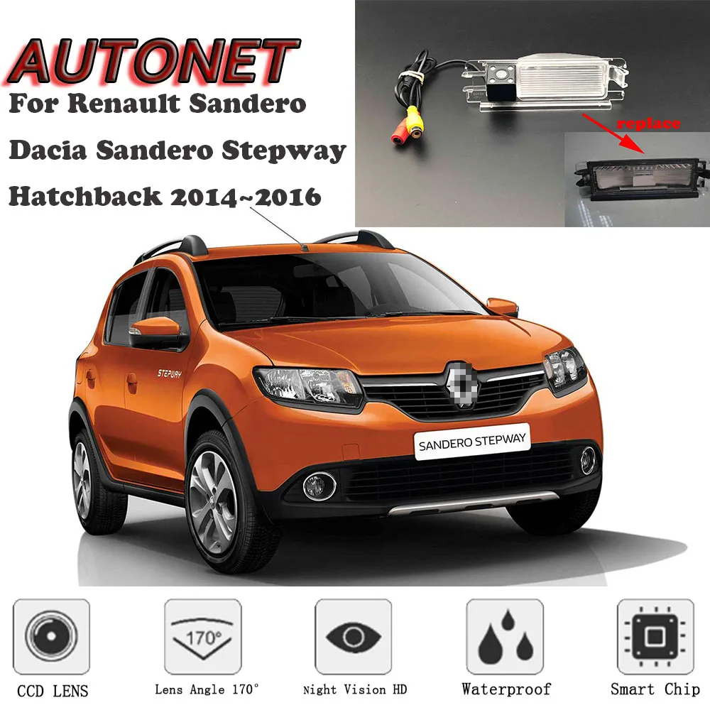 AUTONET резервная камера заднего вида для Renault Sandero Dacia Sandero Stepway 5S хэтчбек /парковочная камера или кронштейн