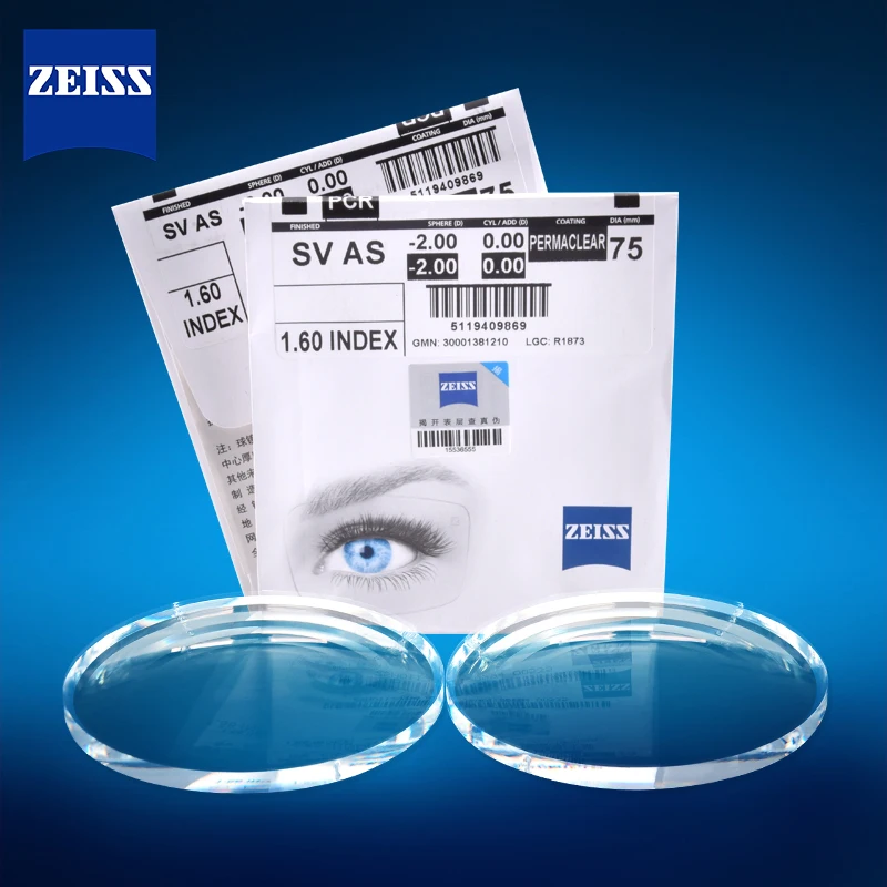 ZEISS линзы по рецепту Прозрачные с высоким индексом 1 56 61 67 74 прозрачные оптические