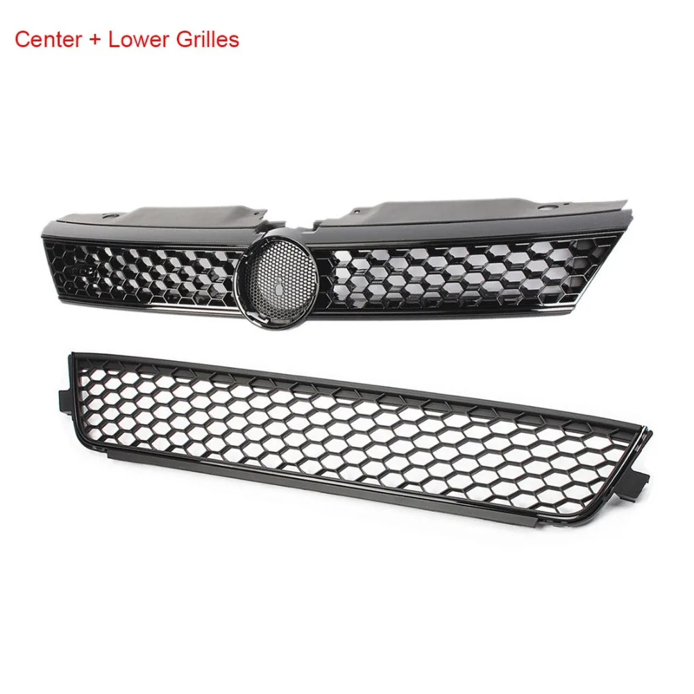 

Only For GLI Honeycomb Black Line Front Bumper Center Radiator Lower Grille Cover For VW Jetta GLI MK6 2011-2014 5C6 853 651 677