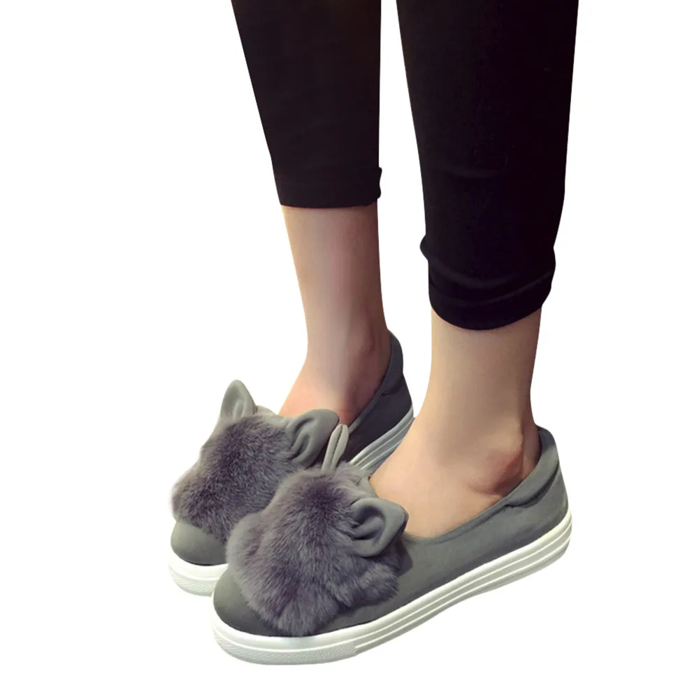 Sandalias Mujer Planos Dibujos Slip Redonda Mujer Las Punta gris Negro De Holgazán Zapatos Casuales Plataforma Mujeres En Animados 0gxF61