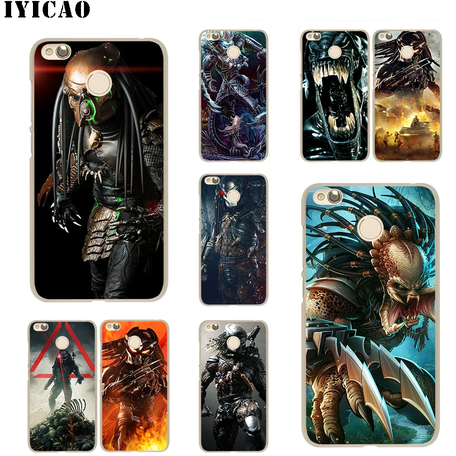 

IYICAO Alien vs Predator Transparent Hard Case for Redmi 6A 4A S2 Note 7 3 4 4X 6 5 Pro 5A Prime Plus for Redmi Go