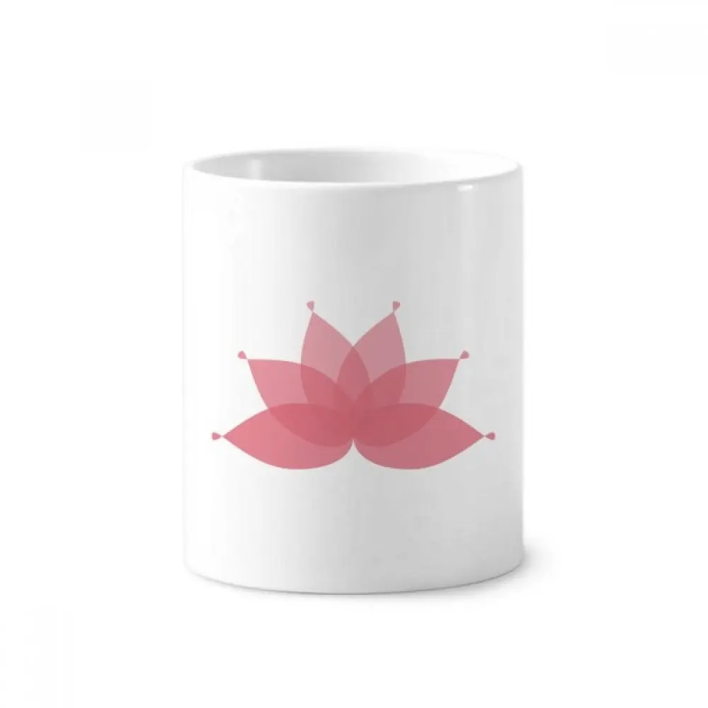 

Pink Lotus Flower Plant Flower Toothbrush Pen Holder Mug White Ceramic Cup 12oz
