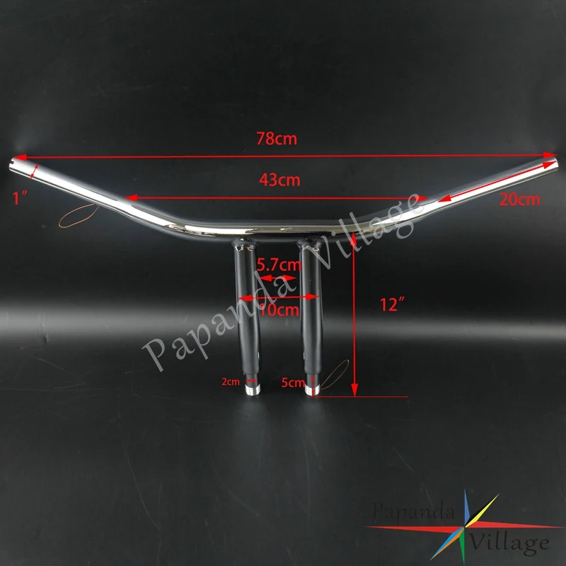 Хромированный мотоцикл 12 &quotRise T Bars руль для Harley Dyna Lowrider Sportster XL 883 1200 48 FLST FXST