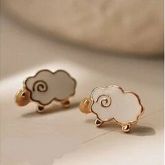

New fashion Korea Style gold colorAlloy Cute Sheep Stud earrings Lovely animal earrings for women girls wholesale jewelry