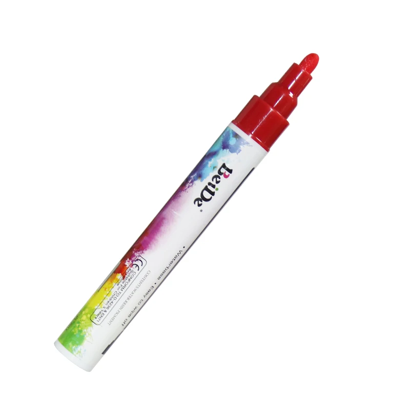 Мел маркер стираемый 6 мм двухсторонний кончик стираемый 8 неоновых цветов для стекла, меловой доски, меню доски - Цвет: red