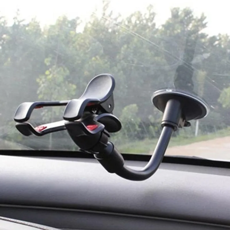 Clip Folder Flexible Holder GPS Navigation Use Adhesive Bracket Mount Phone Holder Long Arm Windshield Car Phone Holder