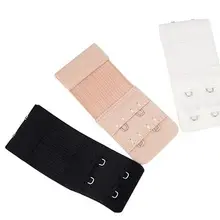 Эластичные 2 ряда 2 крючка бюстгальтеры нейлоновый зажим ремень Для женщин удлинение для бретель бюстгальтера 3 цвета 100 шт./лот