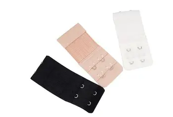 

2017 Elastic 2 Rows 2 Hooks Bra Extenders Nylon Clip Strap Women Bra Strap Extender 3 Colors 100pcs/lot