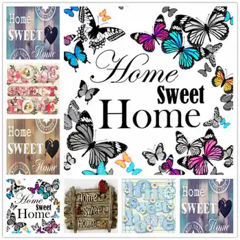 

Popular Diy 5D Diamond Embroidery Animal Butterfly Diamond Mosaic Home Sweet Text Diamond Painting Monkey Kits Daimond-painting