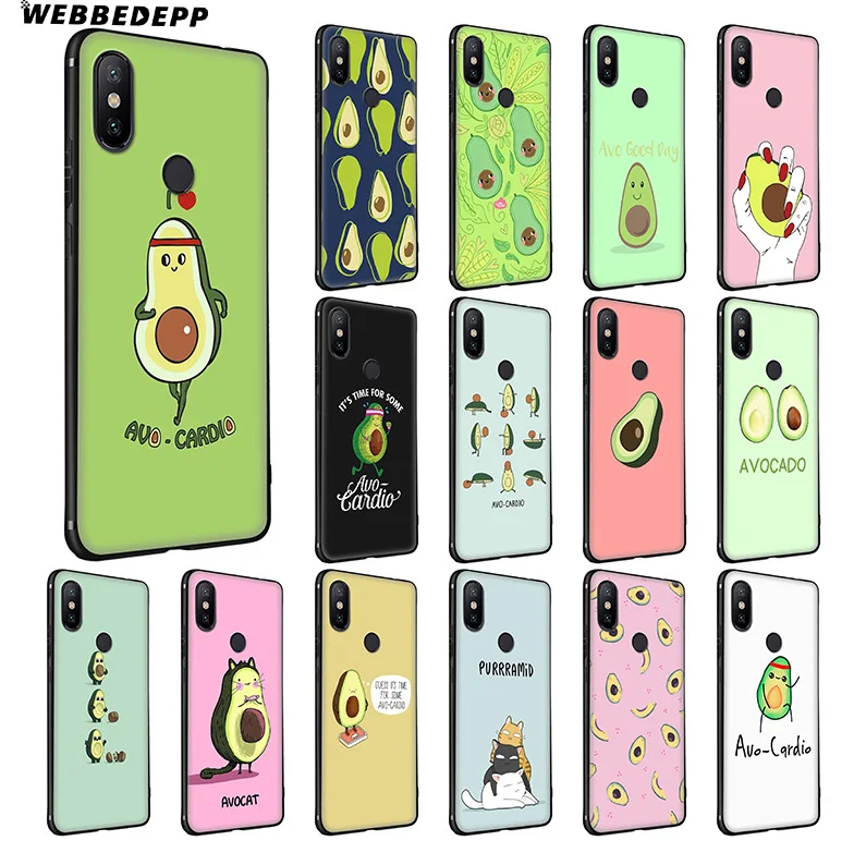 

WEBBEDEPP Avo Cardio Avocado Soft Silicone Case for Xiaomi Redmi Note 7 6 6A 5 4 4X 4A 5A 5 S2 Plus Pro Lite