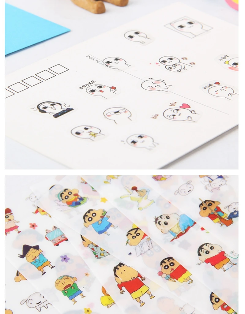 Crayon Shinchan наклейка s игрушки для детей мультфильм аниме наклейка скрапбук ноутбук скейтборд наклейка смешные детские игрушечные этикетки
