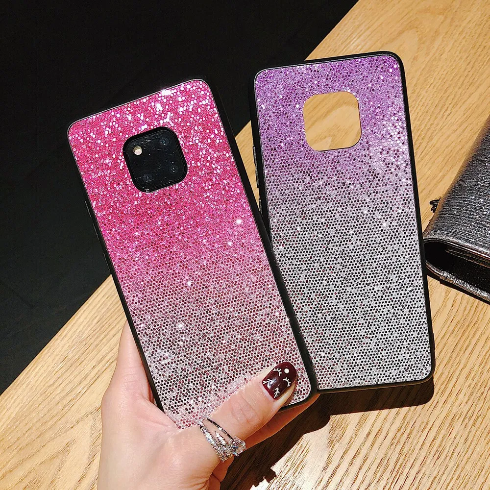Мягкий силиконовый чехол из ТПУ с блестками для Huawei P10 P20 Mate 10 20 Nova 3 3i Honor 8 9 Pro Lite V10 8X