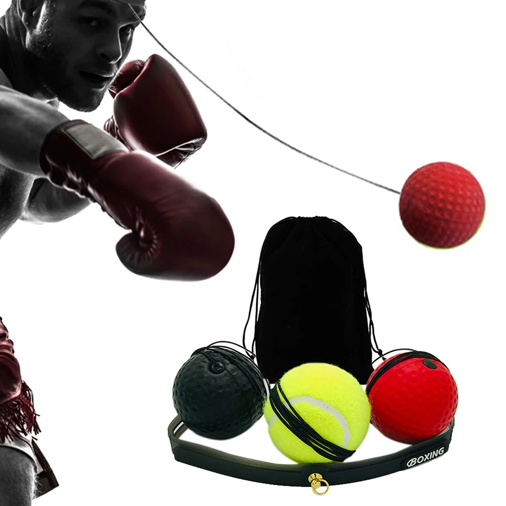 Бокс мячики для тренировки реакции Набор для бокс скорость бокс обучение бокс Vent мяч силиконовый повязка от пота