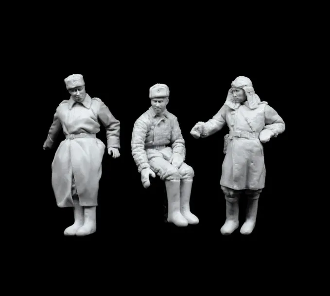 1/35 масштаб WW2 советский Танк солдат 3 человека 1944 Вторая мировая война