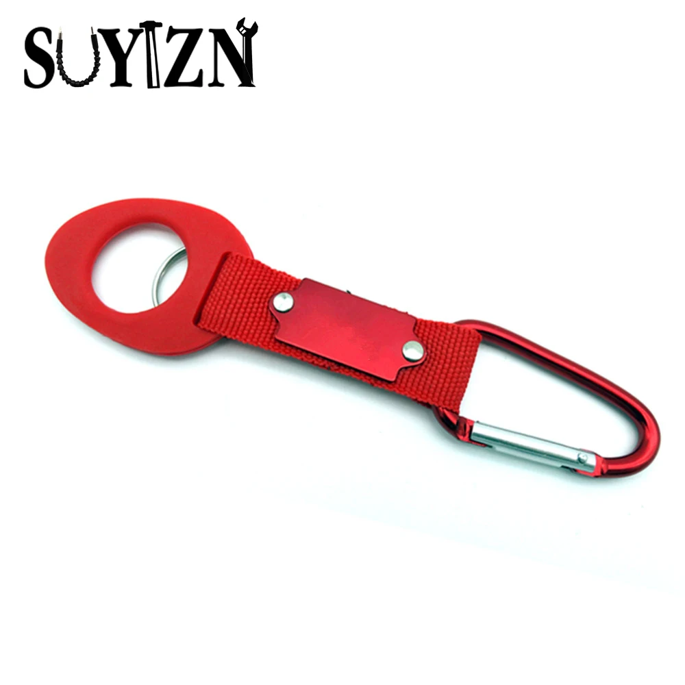 Outdoor Camping Aluminum Carabiner Water Bottle Rubber Holder Hiking