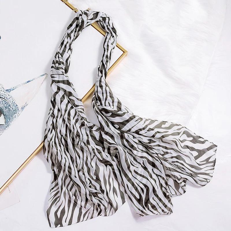 

Women Scarf Chiffon Summer Accessory Long Print Shawl Beach Leopard Shawl