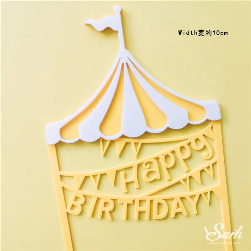 Игровая площадка желтый синий полые звезды торт топперы выпечки украшения с днем рождения украшения для дня детей сладкий подарок - Цвет: Playground 5