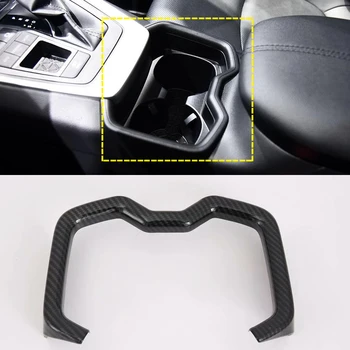 

Fit for Toyota RAV4 XA50 2019 2020 Car Styling ABS Carbon Style Front Seat Water Cup Holder Cover Trim Auto Accessory