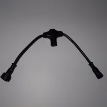 2-2-2) 2-ядерный Водонепроницаемый сплиттер типа T; черный цвет; Диаметр мужского соединения; 13,5 мм