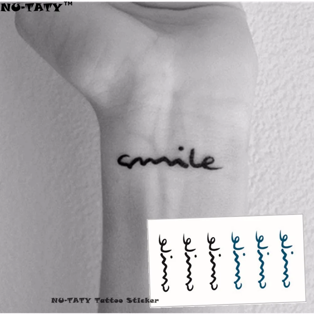 Nu TATY Small Letter Flash Tattoo Hand Sticker 10.5*6cm Small