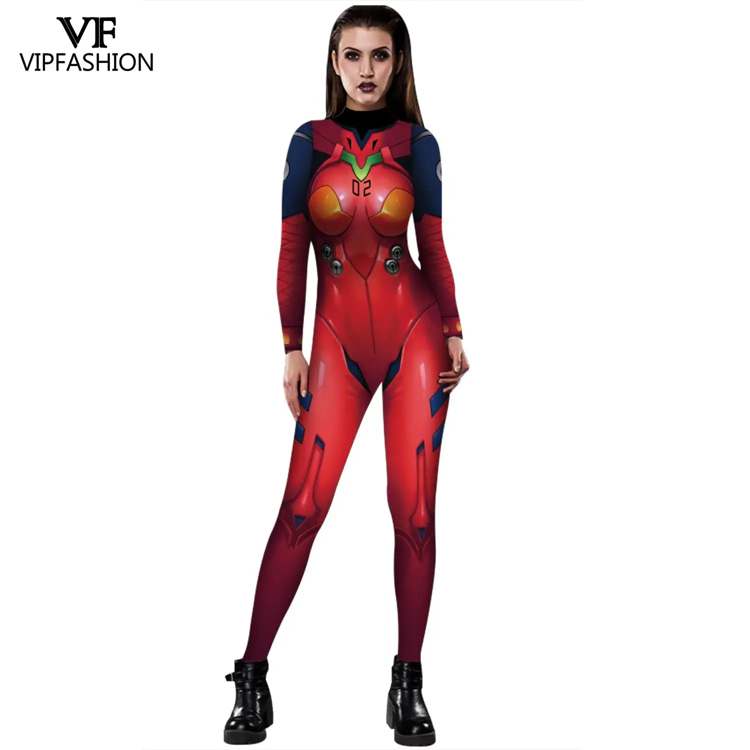 Skup Moda vip Evangelion Asuka Langley Soryu kombinezony Anime komiks przebranie na karnawał Top wojownik kostium Zentai garnitur body