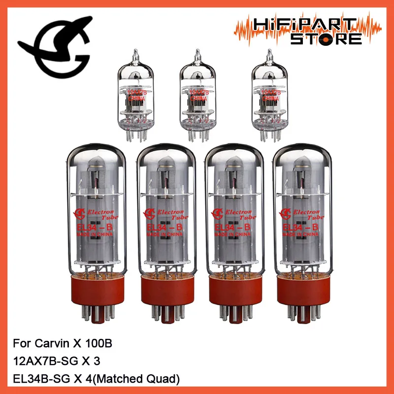 Shuguang Tube Upgrade Kit For Carvin X 100B Amps EL34B 4 12AX7B 3 | Электроника
