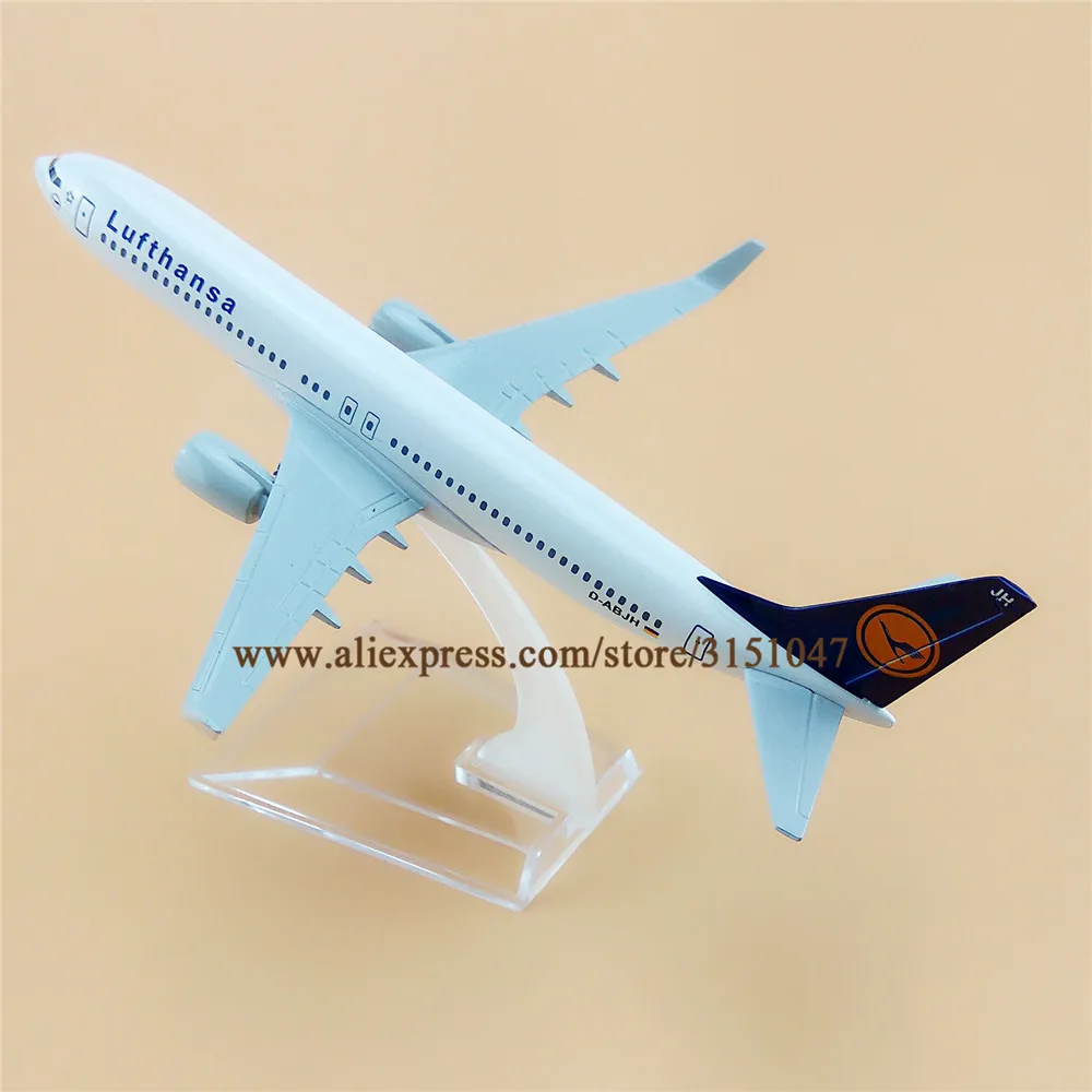 

16cm German Air Lufthansa Airlines Boeing 737 B737 800 Airways Plane Model Aircraft Airplane Model w Stand Gift